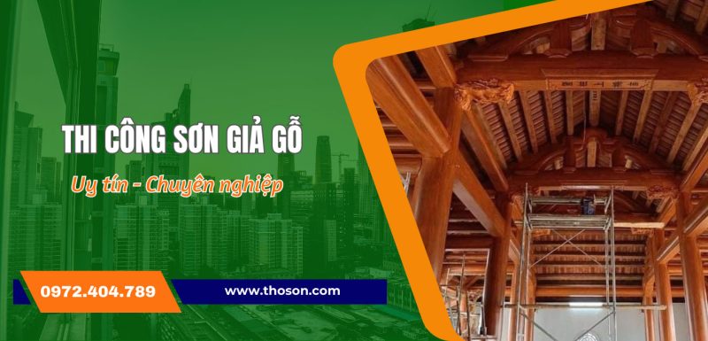 Đơn vị thi công sơn giả gỗ uy tín