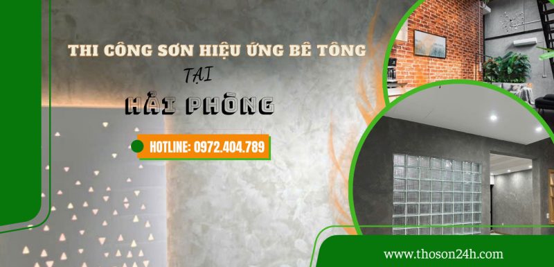 {Địa Chỉ} Thi công sơn hiệu ứng giả bê tông Hải Phòng