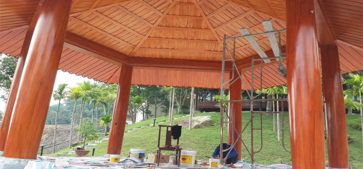 Sơn giả gỗ màu cánh gián